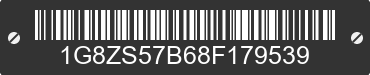 2008 SATURN Aura 1G8ZS57B68F179539 VIN decoded
