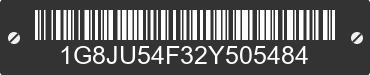 2002 SATURN LS1 1G8JU54F32Y505484 VIN decoded