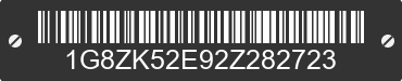 2002 SATURN SL2 1G8ZK52E92Z282723 VIN decoded