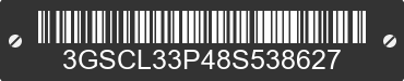 2008 SATURN Vue 3GSCL33P48S538627 VIN decoded
