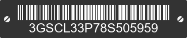 2008 SATURN Vue 3GSCL33P78S505959 VIN decoded