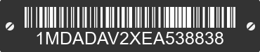 2014 SHORELAND'R ShoreLand'r 1MDADAV2XEA538838 VIN decoded