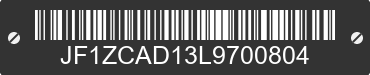2020 SUBARU BRZ JF1ZCAD13L9700804 VIN decoded