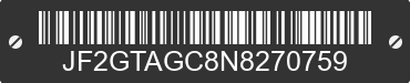 2022 SUBARU Crosstrek JF2GTAGC8N8270759 VIN decoded