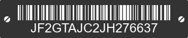 2018 SUBARU Crosstrek JF2GTAJC2JH276637 VIN decoded