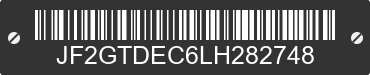 2020 SUBARU Crosstrek JF2GTDEC6LH282748 VIN decoded