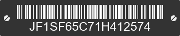 2001 SUBARU Forester JF1SF65C71H412574 VIN decoded