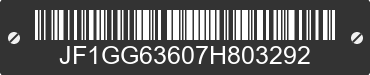 2007 SUBARU Impreza JF1GG63607H803292 VIN decoded