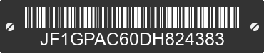 2013 SUBARU Impreza JF1GPAC60DH824383 VIN decoded