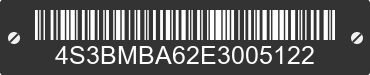2014 SUBARU Legacy 4S3BMBA62E3005122 VIN decoded