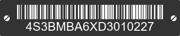 2013 SUBARU Legacy 4S3BMBA6XD3010227 VIN decoded