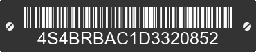 2013 SUBARU Outback 4S4BRBAC1D3320852 VIN decoded