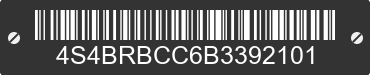 2011 SUBARU Outback 4S4BRBCC6B3392101 VIN decoded