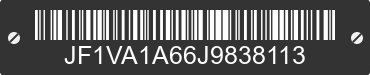 2018 SUBARU WRX JF1VA1A66J9838113 VIN decoded