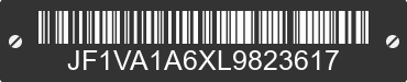 2020 SUBARU WRX JF1VA1A6XL9823617 VIN decoded