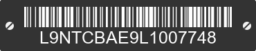 2020 TAOTAO PONY L9NTCBAE9L1007748 VIN decoded