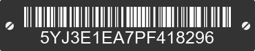 2023 TESLA Model 3 5YJ3E1EA7PF418296 VIN decoded