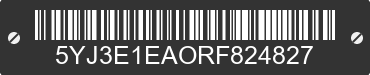 2024 TESLA Model 3 5YJ3E1EAORF824827 VIN decoded
