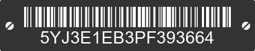 2023 TESLA Model 3 5YJ3E1EB3PF393664 VIN decoded