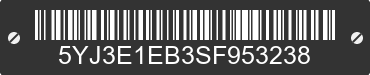 2025 TESLA Model 3 5YJ3E1EB3SF953238 VIN decoded