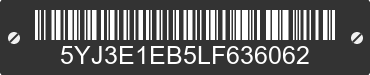 2020 TESLA Model 3 5YJ3E1EB5LF636062 VIN decoded