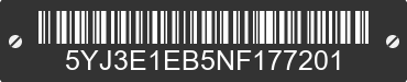 2022 TESLA Model 3 5YJ3E1EB5NF177201 VIN decoded