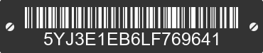 2020 TESLA Model 3 5YJ3E1EB6LF769641 VIN decoded