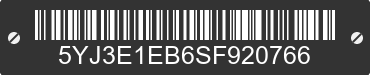 2025 TESLA Model 3 5YJ3E1EB6SF920766 VIN decoded