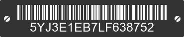 2020 TESLA Model 3 5YJ3E1EB7LF638752 VIN decoded