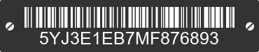 2021 TESLA Model 3 5YJ3E1EB7MF876893 VIN decoded