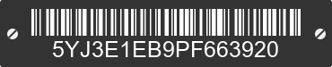 2023 TESLA Model 3 5YJ3E1EB9PF663920 VIN decoded