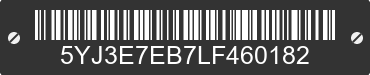 2020 TESLA Model 3 5YJ3E7EB7LF460182 VIN decoded