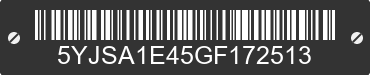 2016 TESLA Model S 5YJSA1E45GF172513 VIN decoded