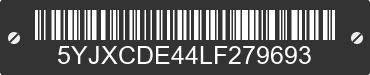 2020 TESLA Model X 5YJXCDE44LF279693 VIN decoded