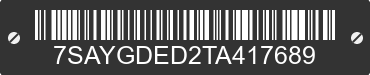 2026 TESLA Model Y 7SAYGDED2TA417689 VIN decoded
