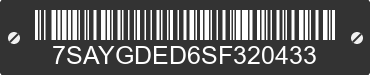 2025 TESLA Model Y 7SAYGDED6SF320433 VIN decoded