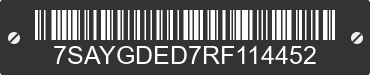 2024 TESLA Model Y 7SAYGDED7RF114452 VIN decoded