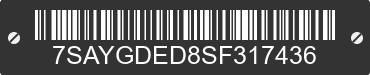 2025 TESLA Model Y 7SAYGDED8SF317436 VIN decoded