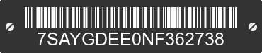 2022 TESLA Model Y 7SAYGDEE0NF362738 VIN decoded