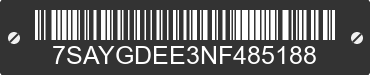 2022 TESLA Model Y 7SAYGDEE3NF485188 VIN decoded