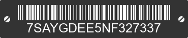 2022 TESLA Model Y 7SAYGDEE5NF327337 VIN decoded
