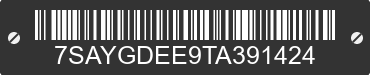 2026 TESLA Model Y 7SAYGDEE9TA391424 VIN decoded