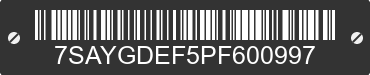 2023 TESLA Model Y 7SAYGDEF5PF600997 VIN decoded