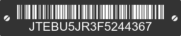 2015 TOYOTA 4-Runner JTEBU5JR3F5244367 VIN decoded