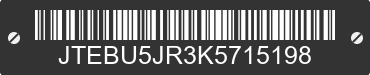 2019 TOYOTA 4-Runner JTEBU5JR3K5715198 VIN decoded