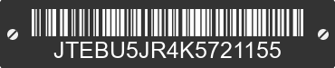 2019 TOYOTA 4-Runner JTEBU5JR4K5721155 VIN decoded