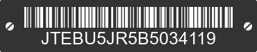 2011 TOYOTA 4-Runner JTEBU5JR5B5034119 VIN decoded