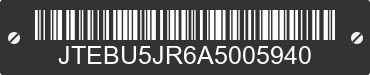2010 TOYOTA 4-Runner JTEBU5JR6A5005940 VIN decoded
