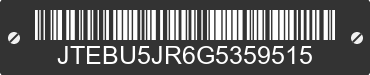 2016 TOYOTA 4-Runner JTEBU5JR6G5359515 VIN decoded