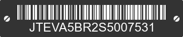 2025 TOYOTA 4-Runner JTEVA5BR2S5007531 VIN decoded